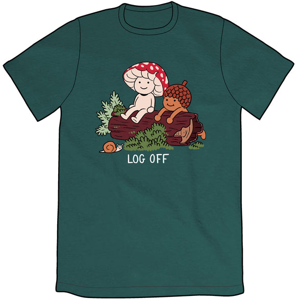 Log Off Shirt Shirts & Tops Jess Fink Unisex Small