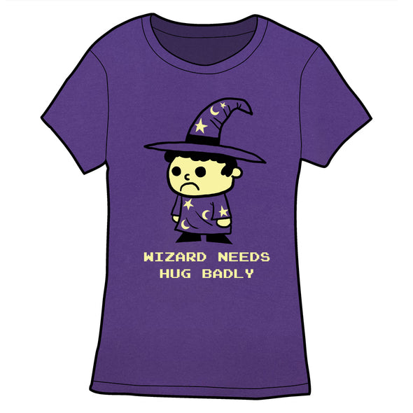 Wizard Needs Hugs Badly Shirt Shirts KC Green Fitted Small