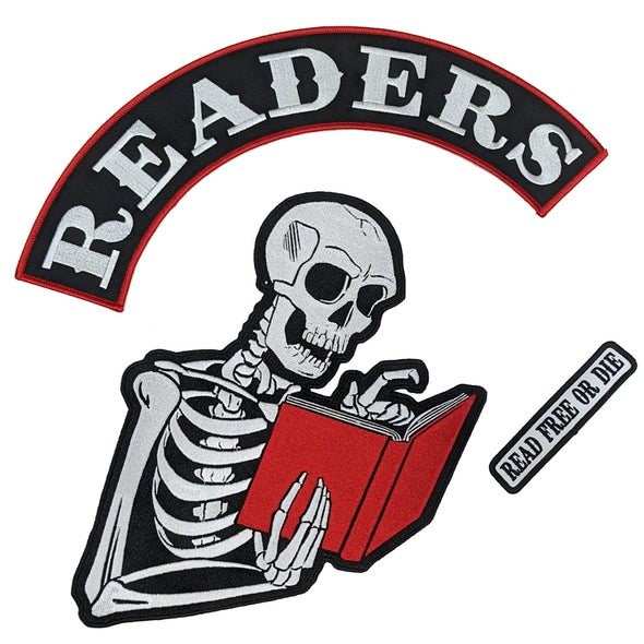 LIBRARY/READERS Skeleton Patch Set Pins and Patches LC READERS  