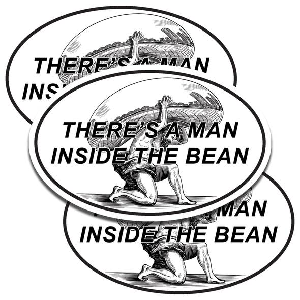 There is a Man Inside the Bean Sticker Pack Accessories Man in Bean Coalition