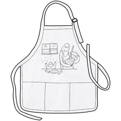 Cooking Apron Other Apparel Brunetto Blackish on White  