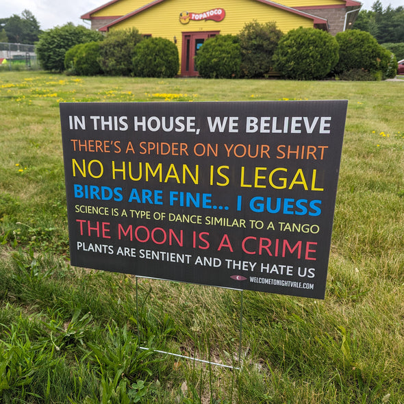 In This House Yard Sign Art Welcome to Night Vale