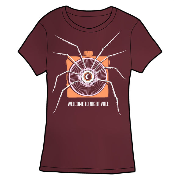 Spider Projector Attic Tour Shirt *LIMITED STOCK!* Shirts Welcome to Night Vale Maroon Fitted Small