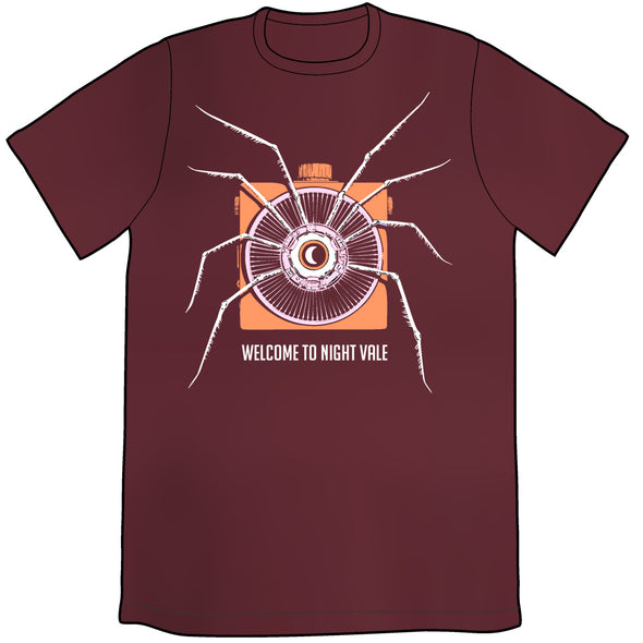 Spider Projector Attic Tour Shirt *LIMITED STOCK!* Shirts Welcome to Night Vale Maroon Mens 3XL
