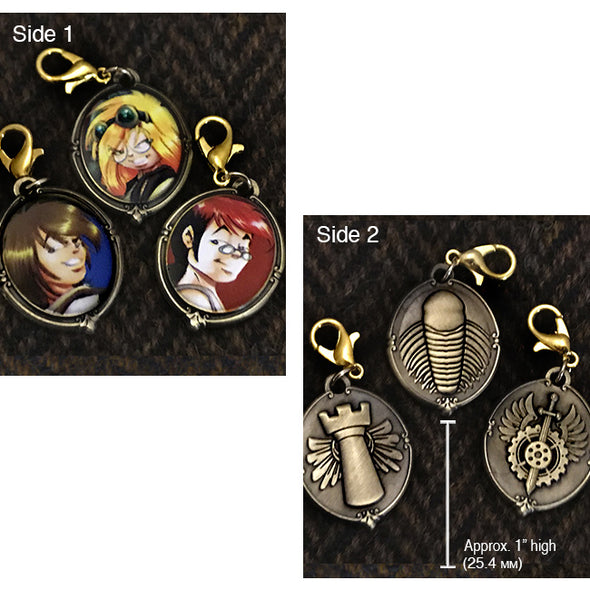 Girl Genius Charms Set 03 - Portraits Accessories GG   