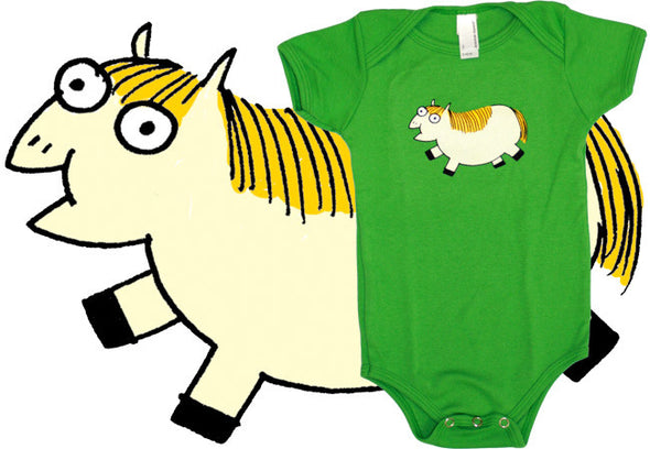 Fat Pony Baby Onesie Babywear Brunetto   