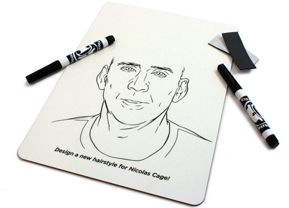 Nicolas Cage Hairstyle Whiteboard Housewares Cyberduds   