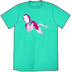 Nicolas Cage Dragon Shirt Shirts Brunetto Mint (Aquamarine) Mens/Unisex Small 