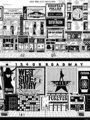 Cityscape Prints Art Cyberduds Broadway Then & Now - 18x24  
