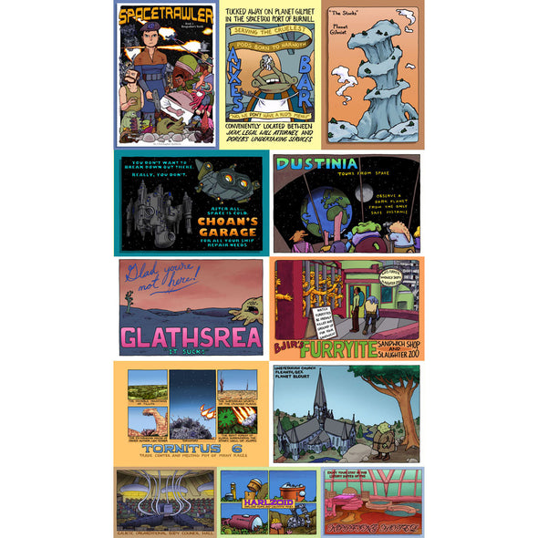 Spacetrawler Postcards Books Christopher Baldwin