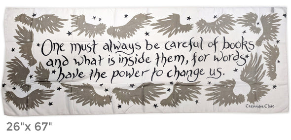 Careful Of Books Quote Scarf Accessories CC