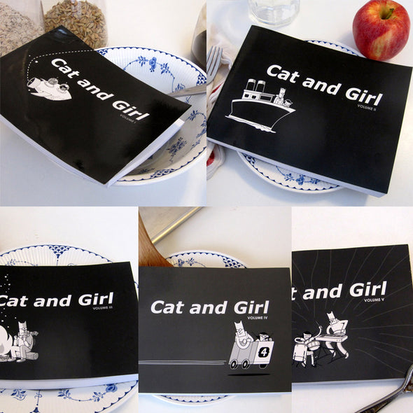 Cat and Girl Volumes One Through Five Books Cat & Girl