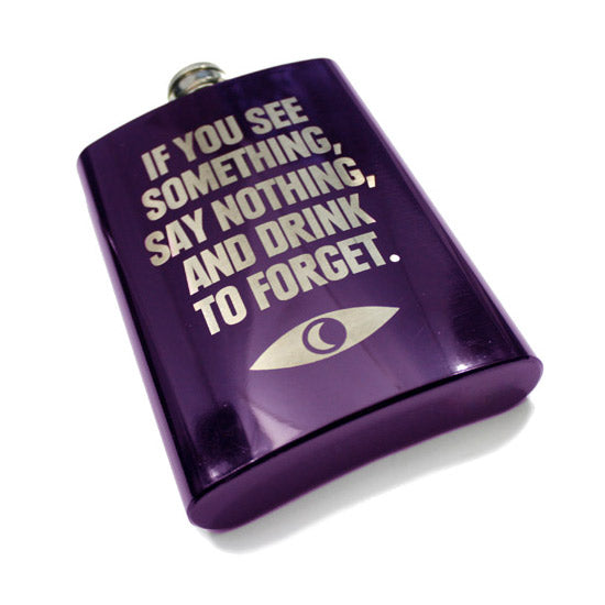 If You See Something Flask Liquid Holders Welcome to Night Vale Purple