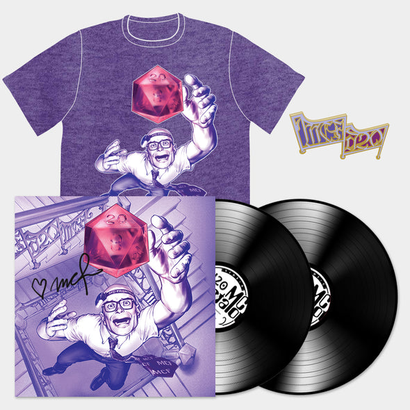 d20 Double-Disc Vinyl Deluxe Bundle (autographed, w/ shirt and pin) Records & LPs MC Frontalot S Heather Purple