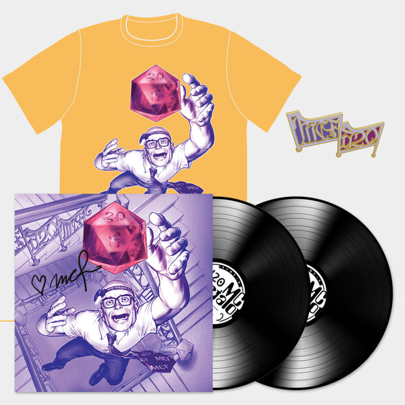 d20 Double-Disc Vinyl Deluxe Bundle (autographed, w/ shirt and pin) Records & LPs MC Frontalot S Mustard Yellow