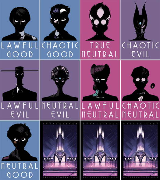 Dark Science Alignment Cards Cards Dresden Codak