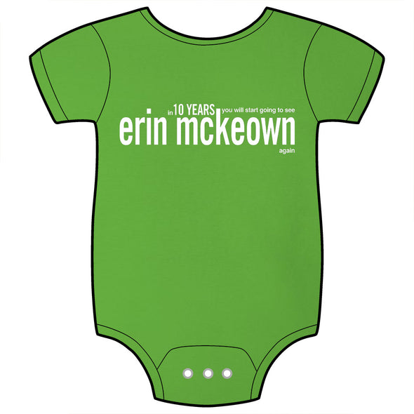 TEN YEARS ONESIE Babywear Erin McKeown 3 to 6 months Green