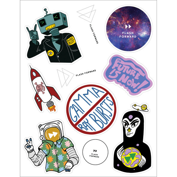 Flash Forward Podcast Sticker Sheet! Stickers Stickermule   