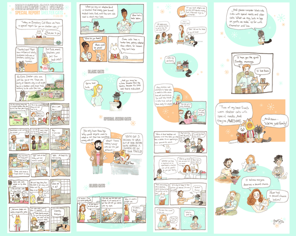 Breaking Cat News Shelter Cats Poster Art GoComics