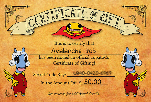 TopatoCo Gift Card! Gift Card TopatoCo $50.00