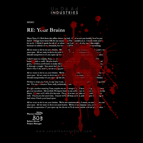 RE: Your Brains Shirt Shirts Jonathan Coulton