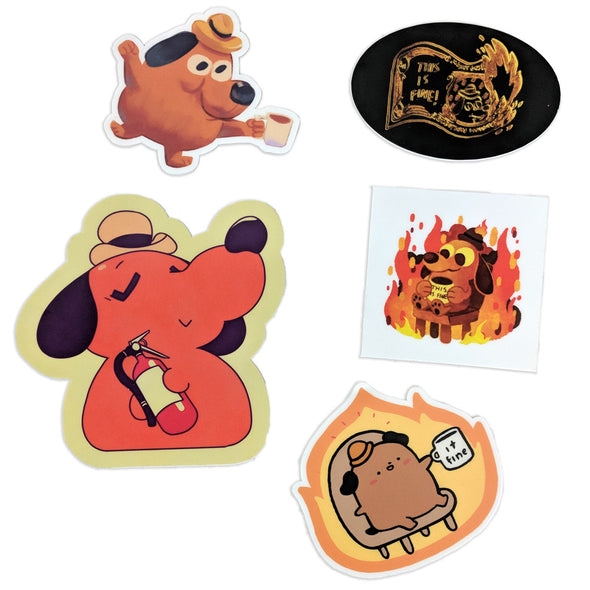 This is Fine Guest Artist Stickers! Stickers KC Green