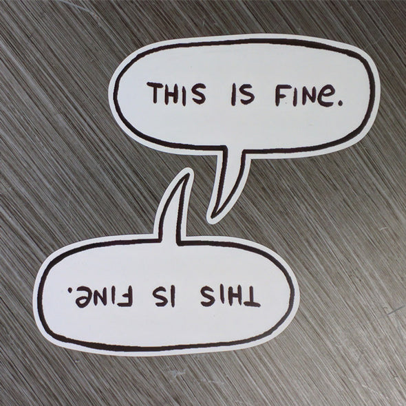 This is Fine Word Balloons Magnets and Stickers Stickers Stickermule Two Magnets  