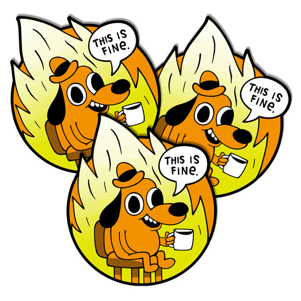 This is Fine Flame Stickers 3-Pack Stickers KC Green