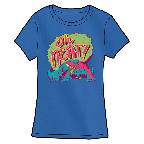 Dimetrodon Oh Neat! Shirt Shirts Cyberduds Ladies/Fitted Small Shirt Royal Blue 