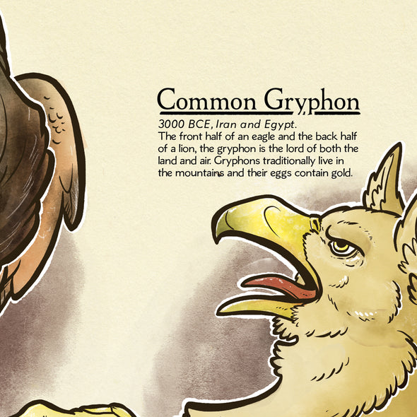 An Incomplete Guide to Gryphons Print Art Cyberduds   