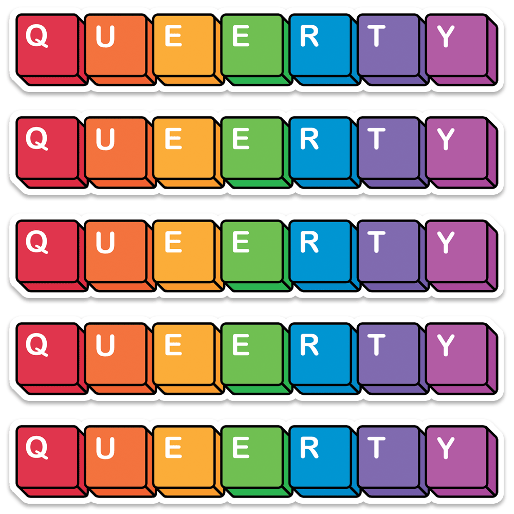 QUEERTY Stickers 5-Pack! Stickers TopatoCo   
