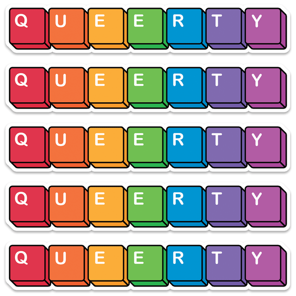 QUEERTY Stickers 5-Pack! Stickers TopatoCo   