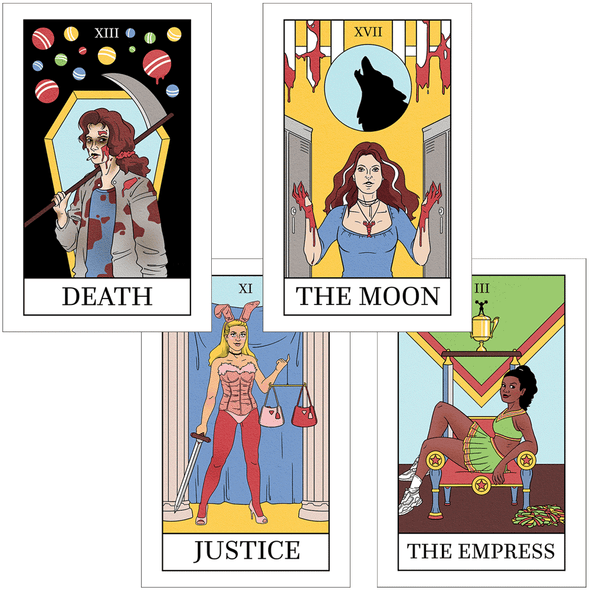 School Hard Tarot Prints Art Cyberduds All Four!  