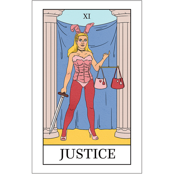 School Hard Tarot Prints Art Cyberduds Justice  