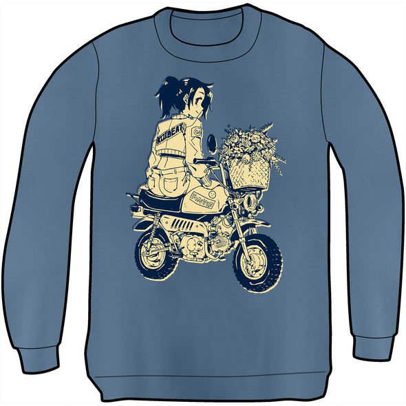 Flower and Bike Sweatshirt Shirts & Tops Koibeat
