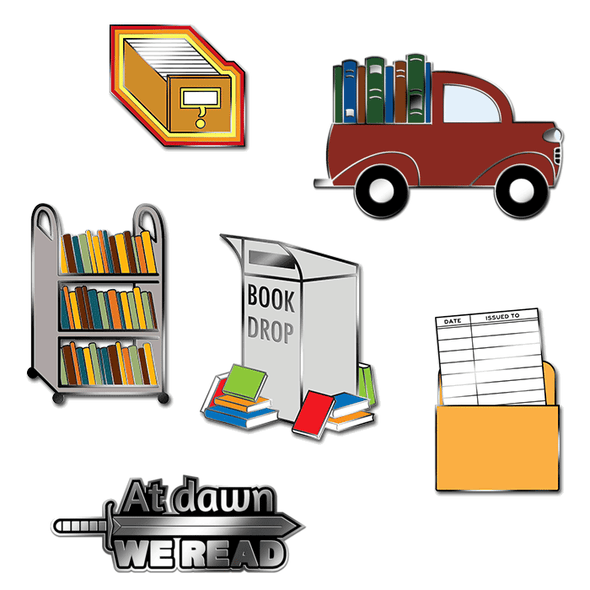 Library Comic Enamel Pins Pins and Patches Library Comic
