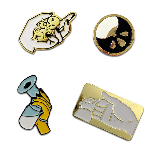 Lucy Knisley Baby Enamel Pins Pins and Patches Lucy Knisley ALL FOUR! ($35)