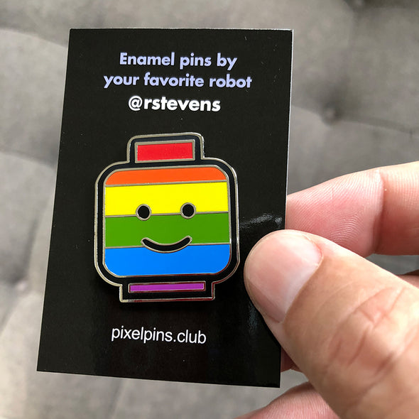 Minifig Pride Enamel Pin Pins and Patches DS   