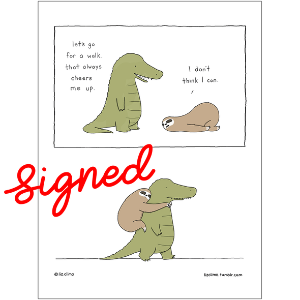 Liz Climo SIGNED Prints! Art Cyberduds Walk  