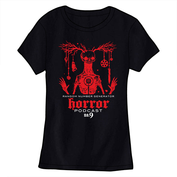 Random Number Generator Horror Podcast No. 9 Antler Skull Shirt VERSION TWO Shirts Welcome to Night Vale Ladies Small