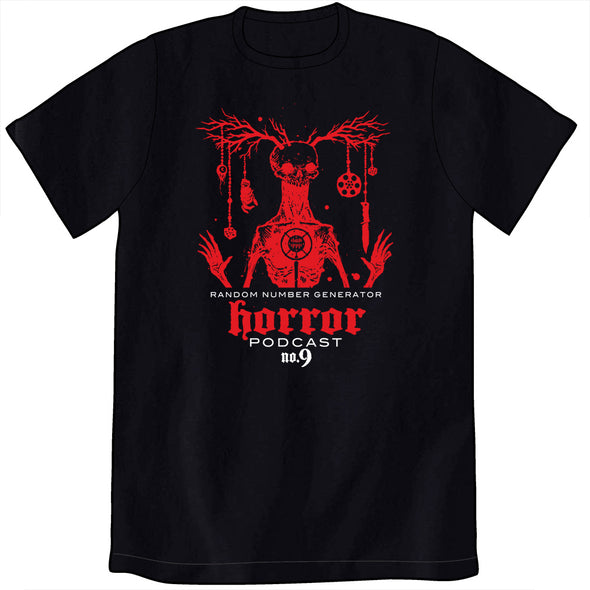 Random Number Generator Horror Podcast No. 9 Antler Skull Shirt VERSION TWO Shirts Cyberduds Mens/Unisex Small  