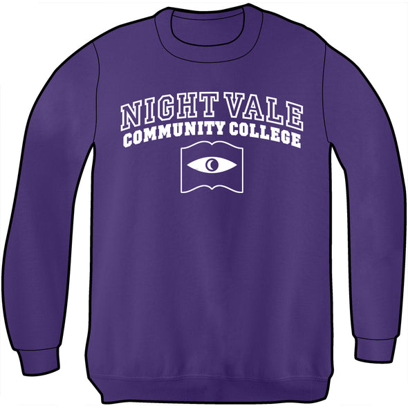 Night Vale Community College Sweatshirt Shirts Welcome to Night Vale Purple Small