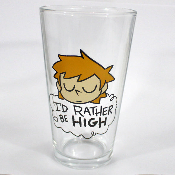 I'd Rather Be High Pint Glass Liquid Holders Bargainmugs   