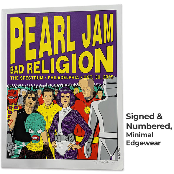 Pearl Jam/Bad Religion Philly 30Oct2009 Poster Tom Tomorrow