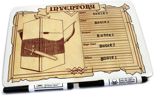 Medieval Inventory Dry Erase Whiteboard Dry Erase Chris Hastings