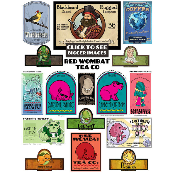 Red Wombat Tea Company Prints Art Red Wombat