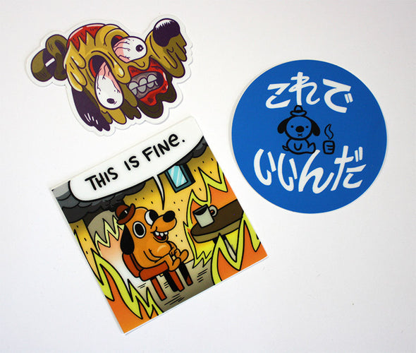 This is Fine Stickers Stickers KC Green