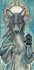 Animal Saints Prints Art Cyberduds Saint of Dogs - 11x17  