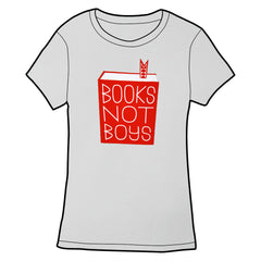 Books Not Boys Shirt *LAST CHANCE* Shirts Brunetto Ladies Medium  