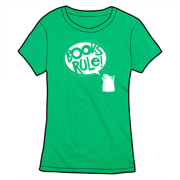 Books Rule! Shirt Shirts Brunetto Ladies Small  